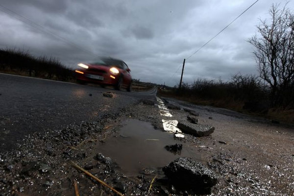driving on bad roads